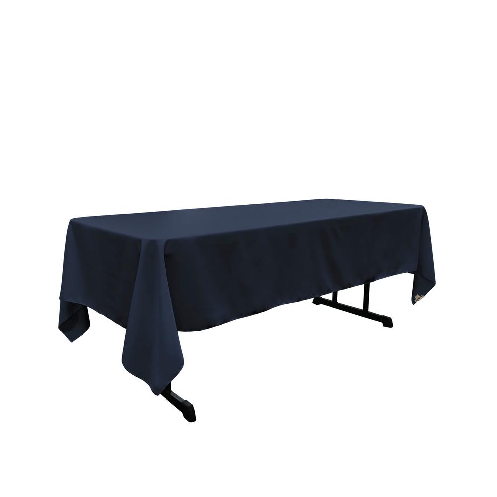 La Linen Polyester Poplin 60 In X 126 Navy Blue Rectangular La Linen Polyester Poplin 60 In X 126 Navy Blue Rectangular Tablecloth Tcpop60x126 Navyp72 The Home Depot