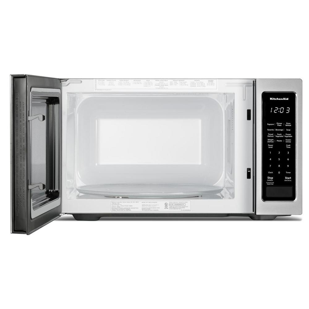 Kitchenaid 1 6 Cu Ft Countertop Microwave In Stainless Steel 6 Kitchenaid