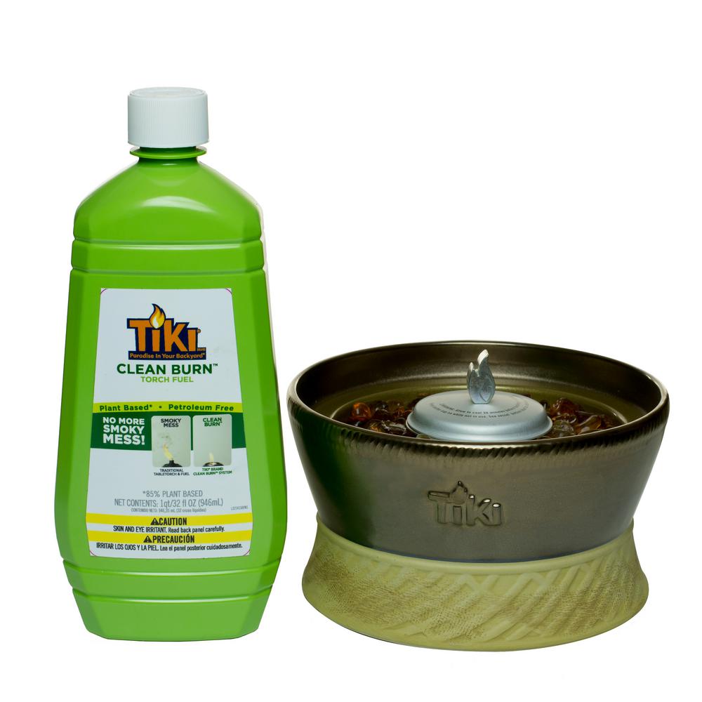 UPC 086861191682 product image for Clean Burn Bundle - 7 in. Clean Burn Ceramic Table Torch Bronze and 32 oz. Clean | upcitemdb.com