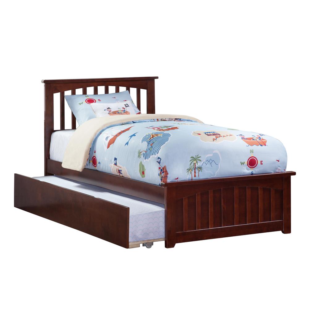 Atlantic Furniture Mission Walnut Twin Platform Bed With Matching Mission Walnut Twin Platform Bed With Matching Foot Board Size Urban Trundle