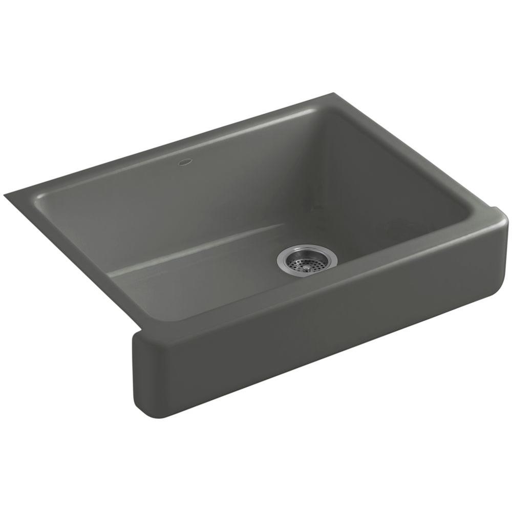 KOHLER Whitehaven Farmhouse Apron-Front Cast Iron 30 in. Single Basin ...