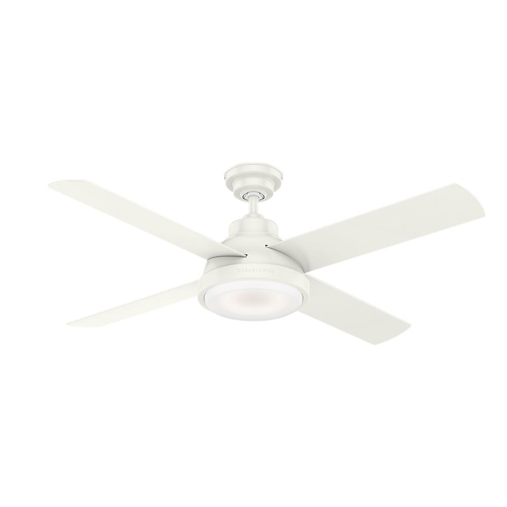 Levitt 54 In Integrated Led Indoor Fresh White Ceiling Fan With Light Kit And Remote