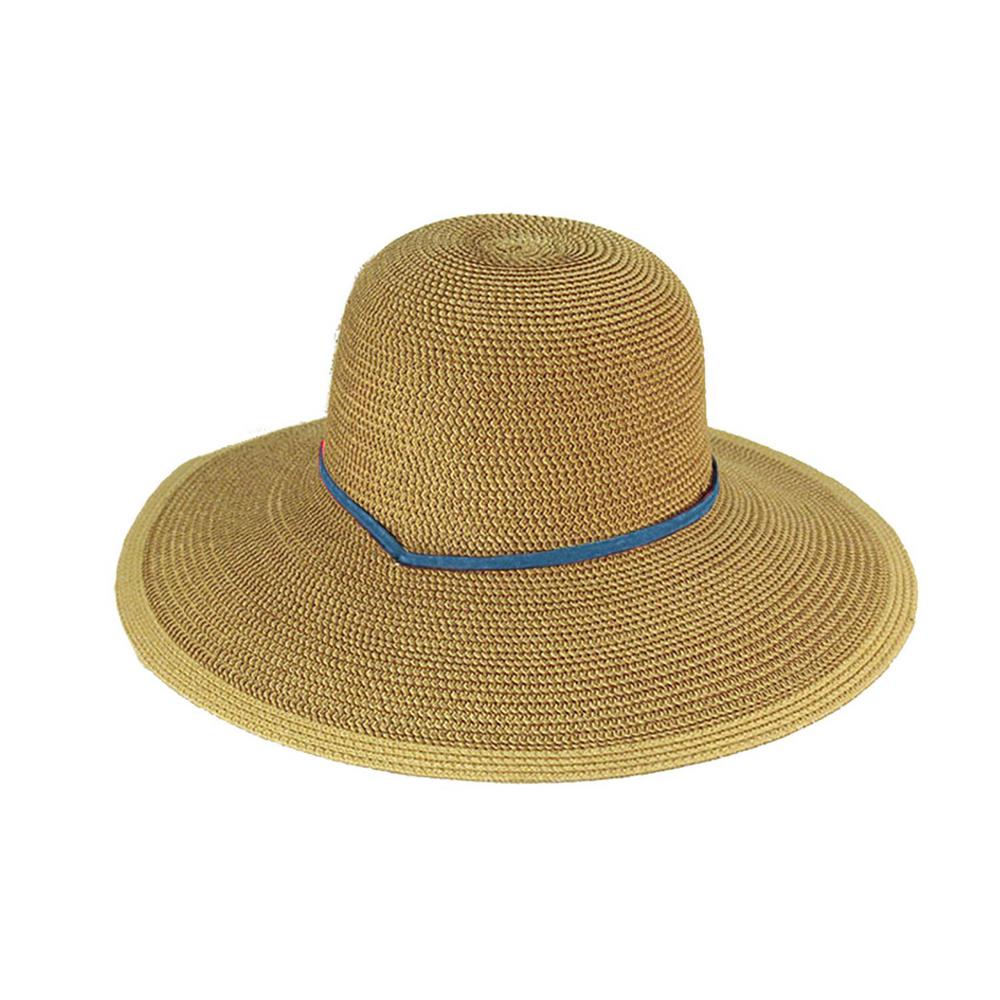 Solid Periwinkle Blue Straw Hat-42H8B-EA-00 - The Home Depot