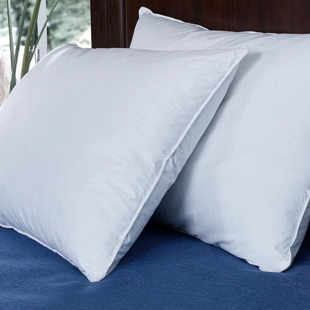Pure Down Puredown And Feather Bed Jumbo Pillow In Standard Pure Down Puredown And Feather Bed Jumbo Pillow In Standard Queen Set Of 2 Pd 16034 S Q The Home Depot