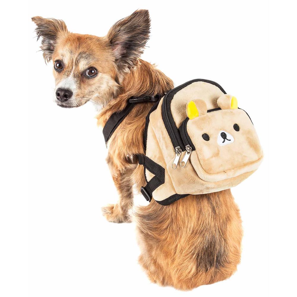 dog with backpack