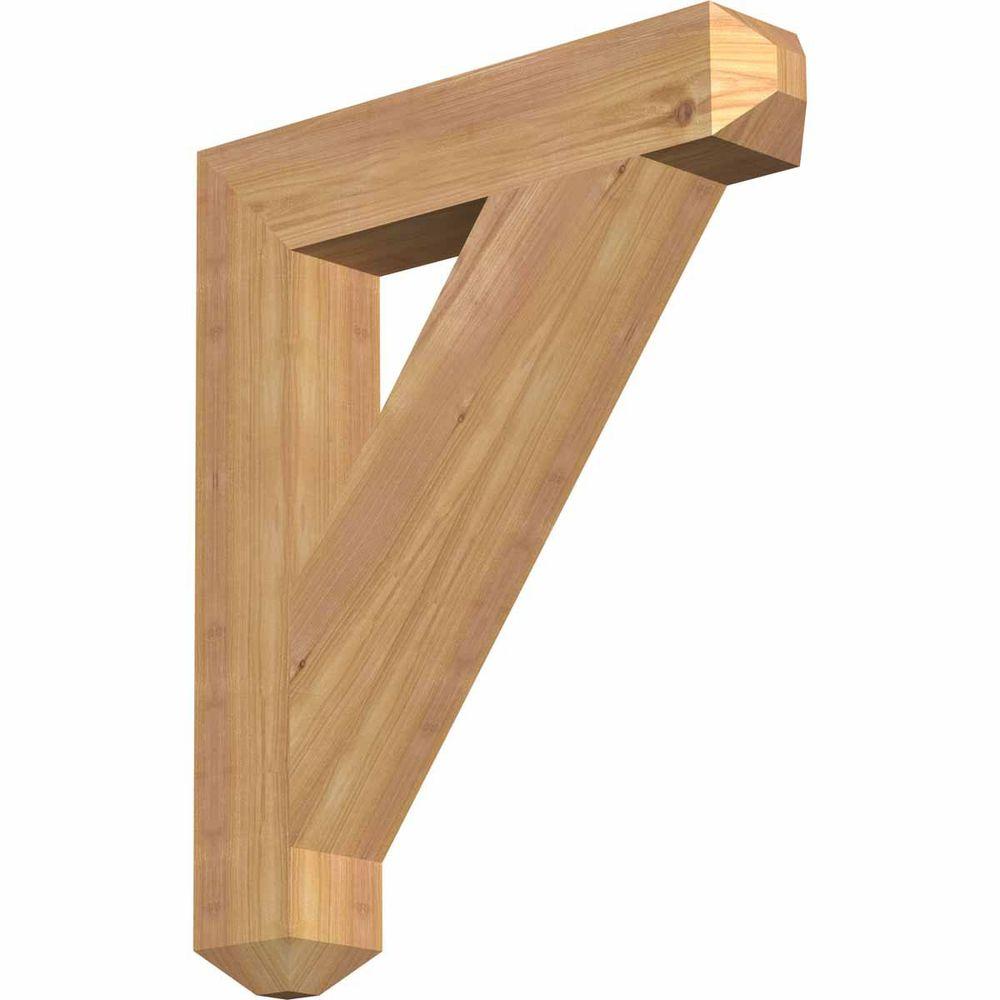 Ekena Millwork BKT02X14X14TRCH-CASE-4 Traditional Shelf Bracket Cherry Ready to be Stained