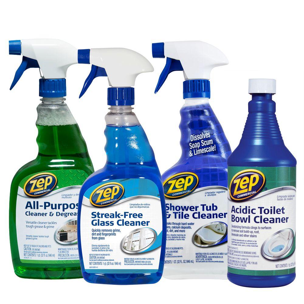 ZEP Bath Cleaning Kit (4-Pack)-ZUBRKIT - The Home Depot