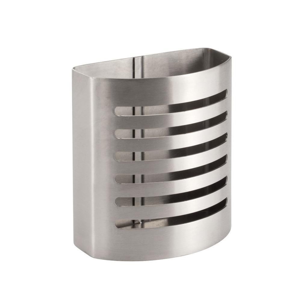Interdesign A Magnetic Pencil Cup In Brushed Stainless Steel Pencil Cup In Brushed Stainless Steel