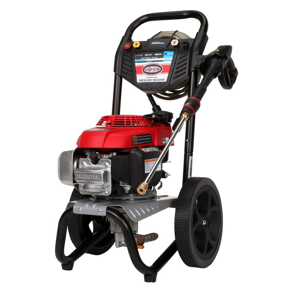 Simpson MS60773-S 2800 PSI 2.3 GPM Gas Pressure Washer Powered by HONDA