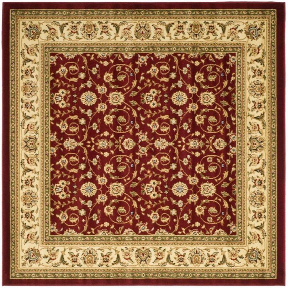 Red Safavieh Square Area Rugs The Home Depot Lyndhurst Red Ivory 8