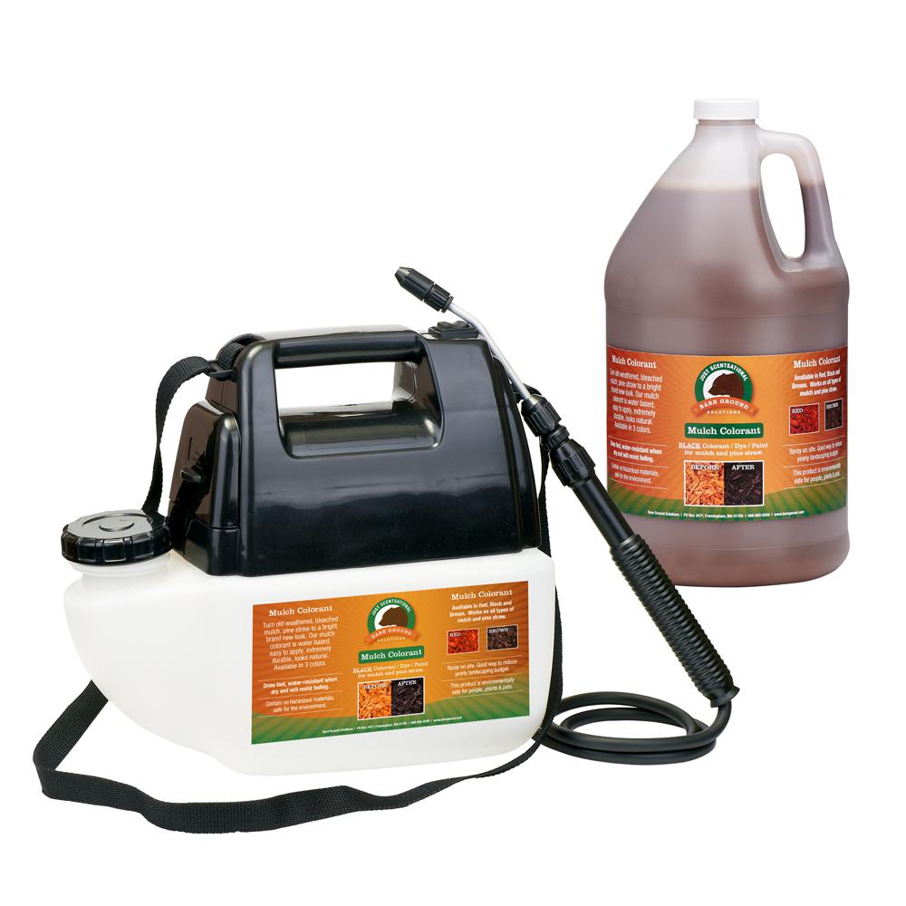 colorant sprayer operated gal battery scentsational mulch applicator grass brown