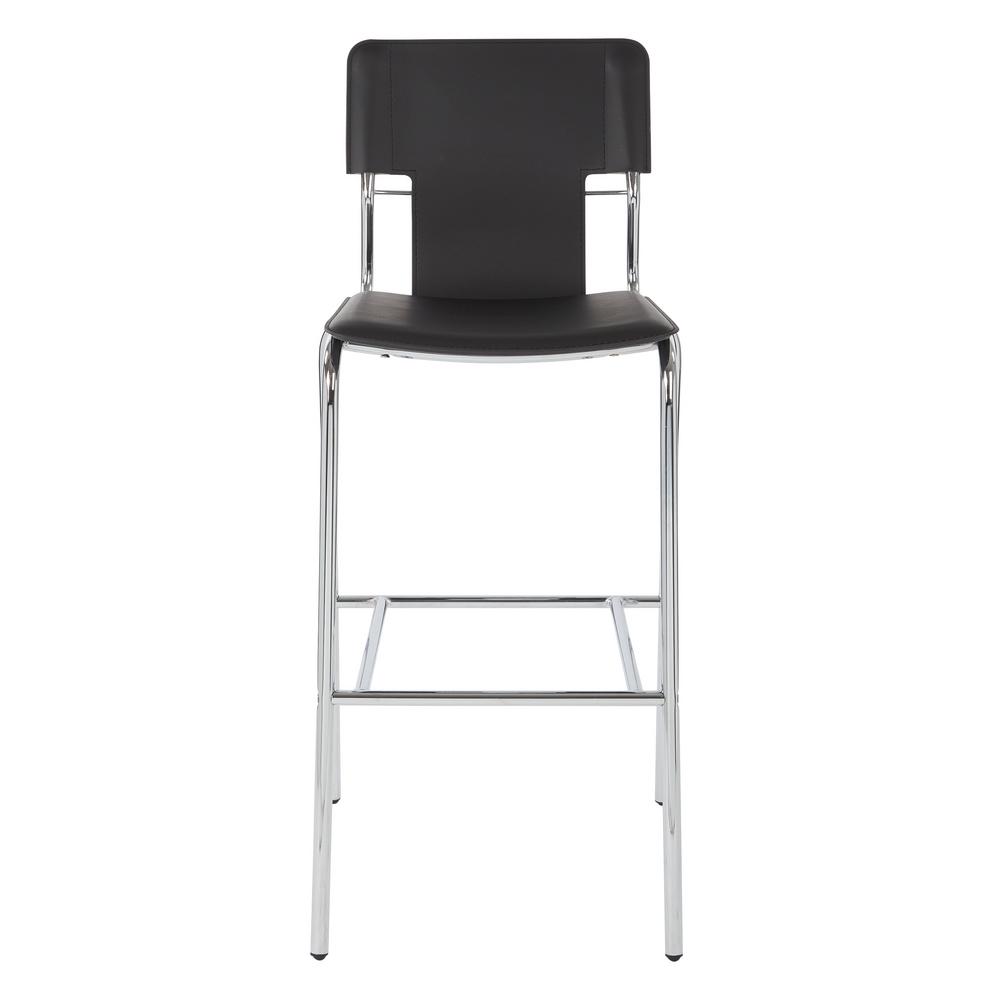 Ave Six Dorado 30 In Black Vinyl With Chrome Base Bar Stool 2 Per Black Vinyl With Chrome Base Bar Stool 2 Per