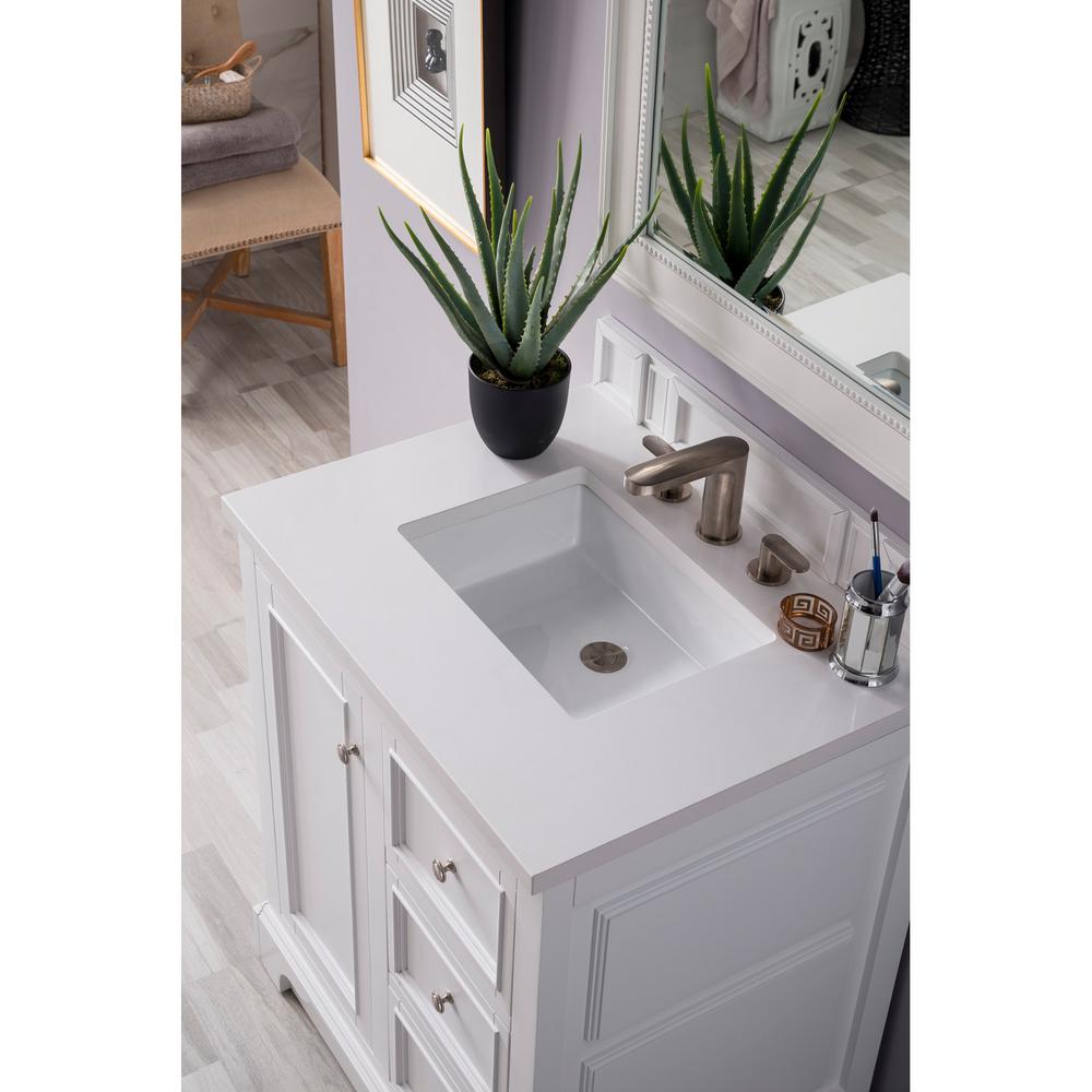 James Martin Vanities De Soto 30 in. Single Vanity in Bright White with