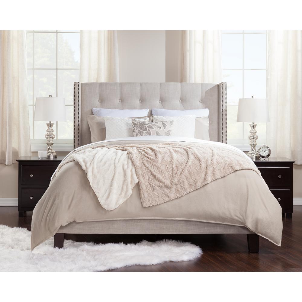 Atlantic Furniture Venice Upholstered Traditional Bed King In Pebble Atlantic Furniture Venice Upholstered Traditional Bed King In Pebble Beach Au113051 The Home Depot
