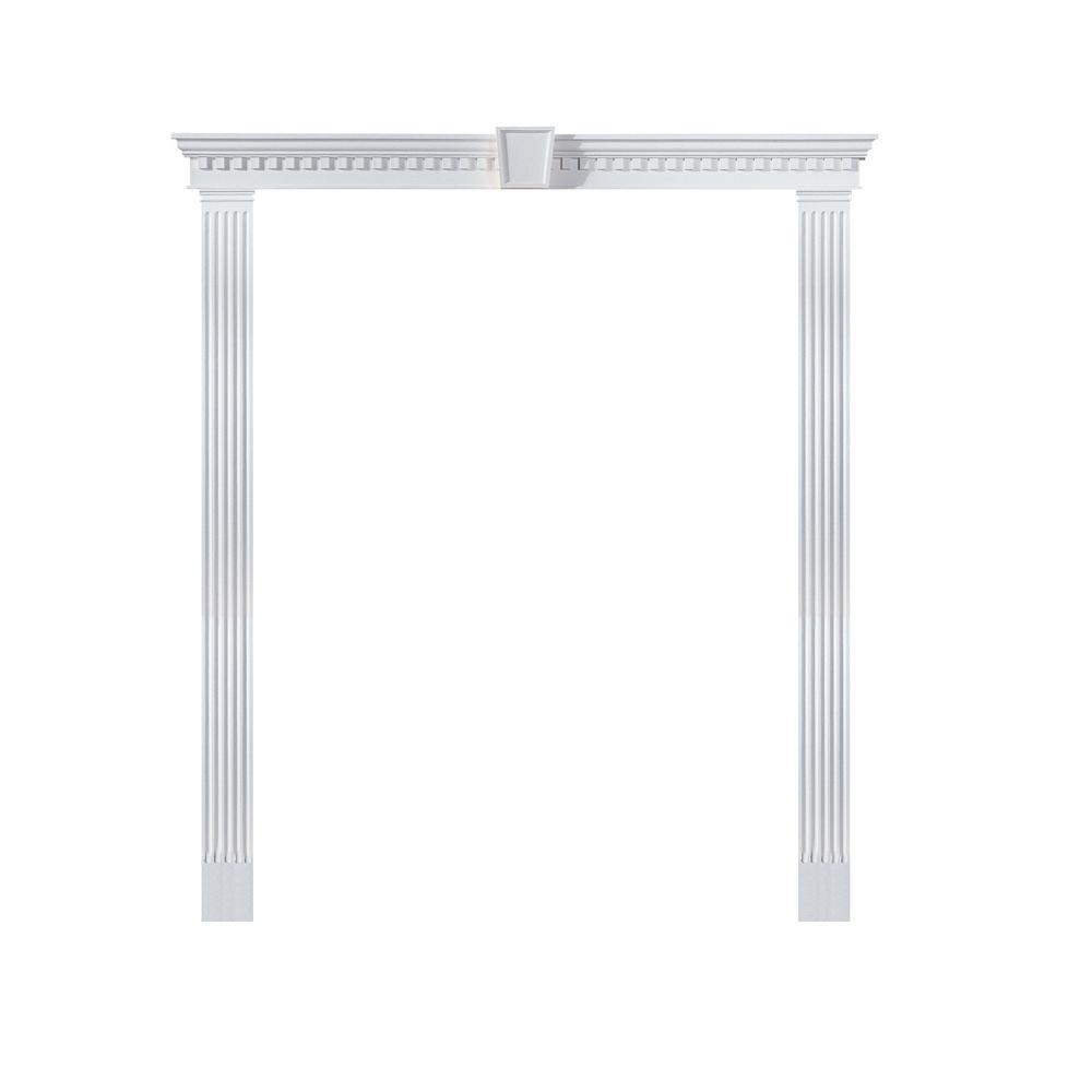 3/4 in. x 21/4 in. x 8 ft. MDF Fluted Door Casing Set4305 The Home