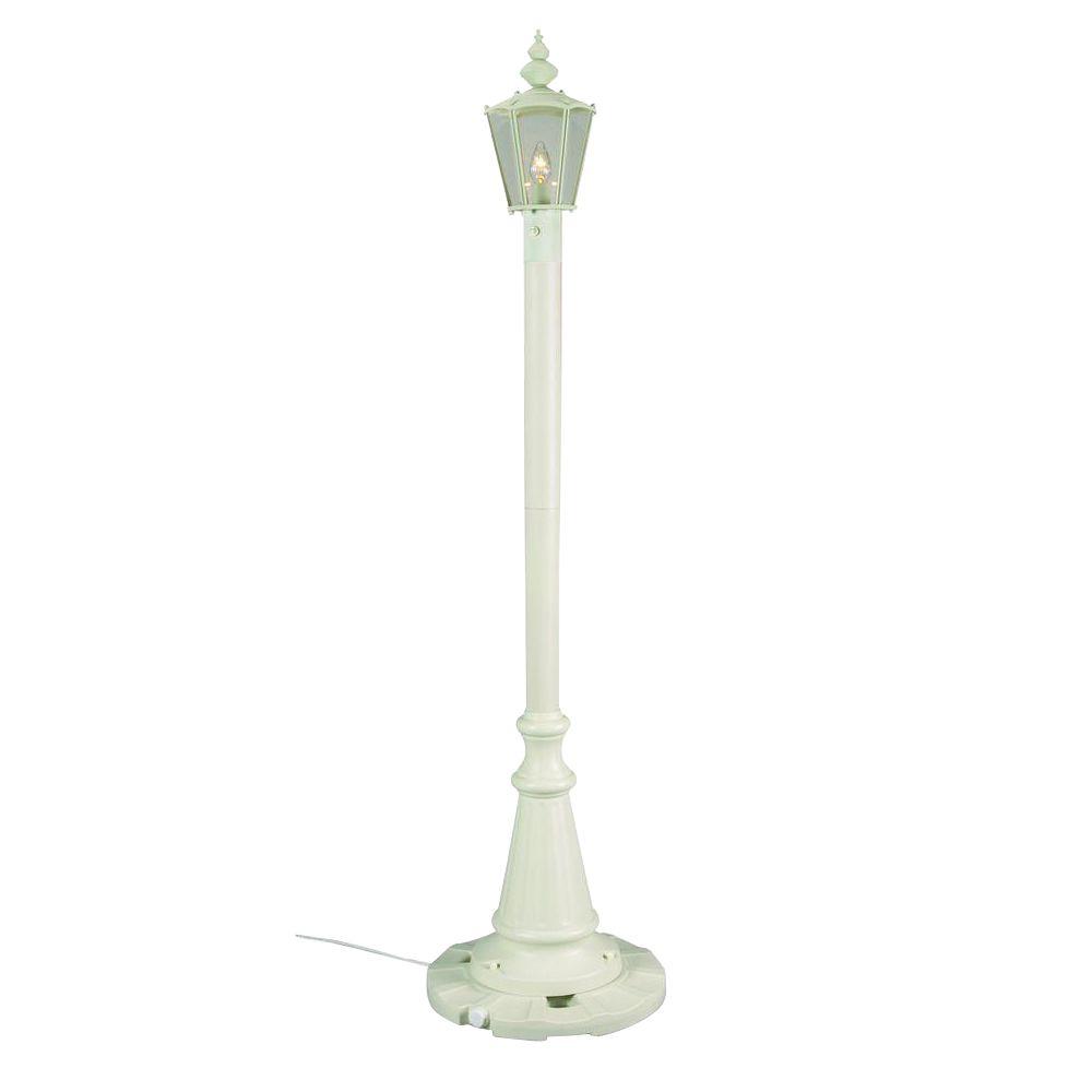 Patio Living Concepts White Cambridge Single Lantern Patio Lamp