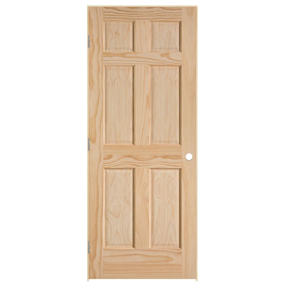 Masonite 32 In X 80 In 6 Panel Left Handed Solid Core Smooth