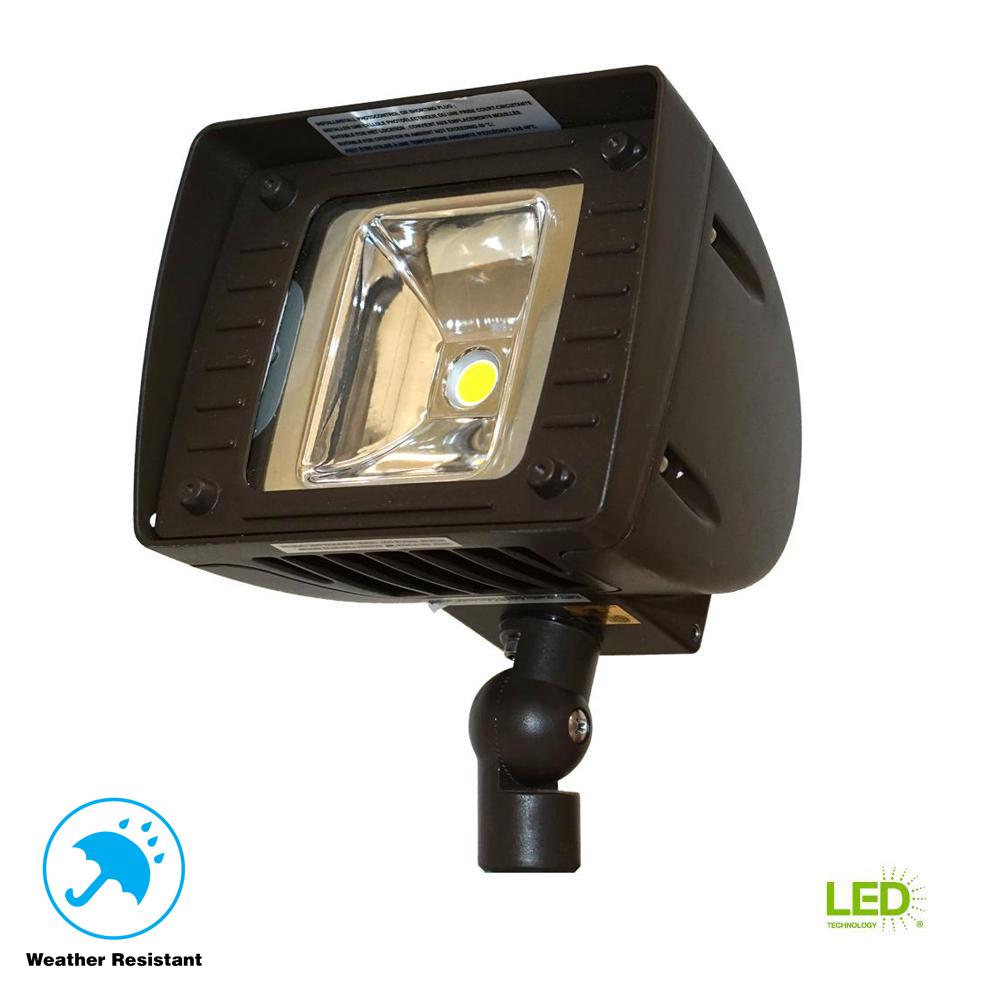 Night Crawler 20Watt Bronze Outdoor Integrated LED Flood Light with
