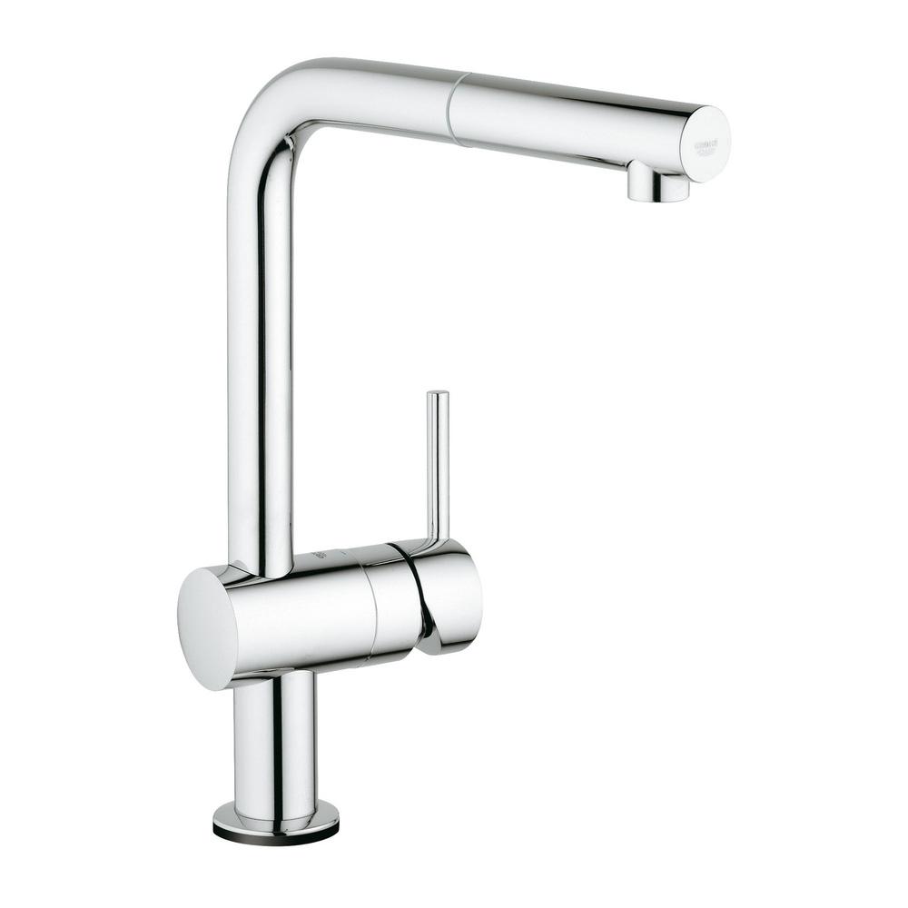 Grohe Minta Touch Single Handle Pull Out Sprayer Kitchen Faucet In