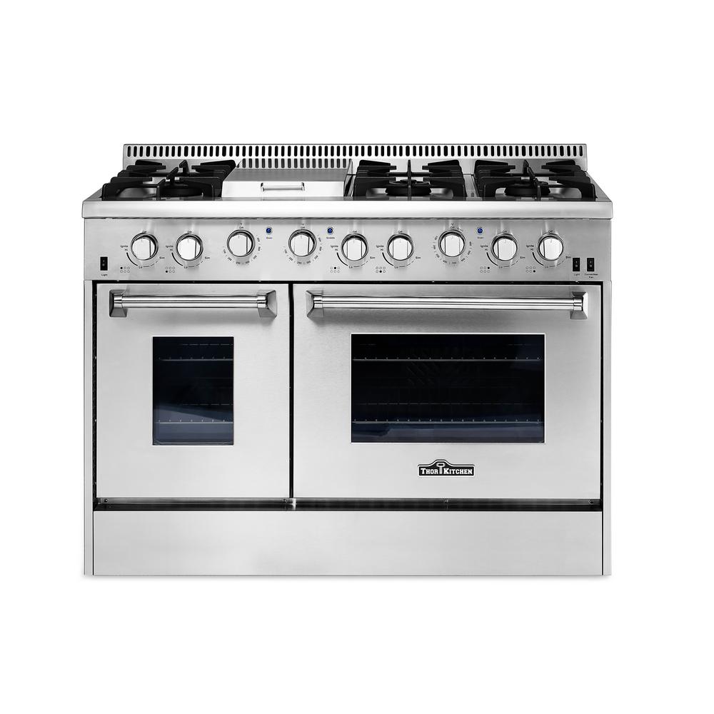 Thor Kitchen 48 in. 6.7 cu. ft. Professional Gas Range in Stainless