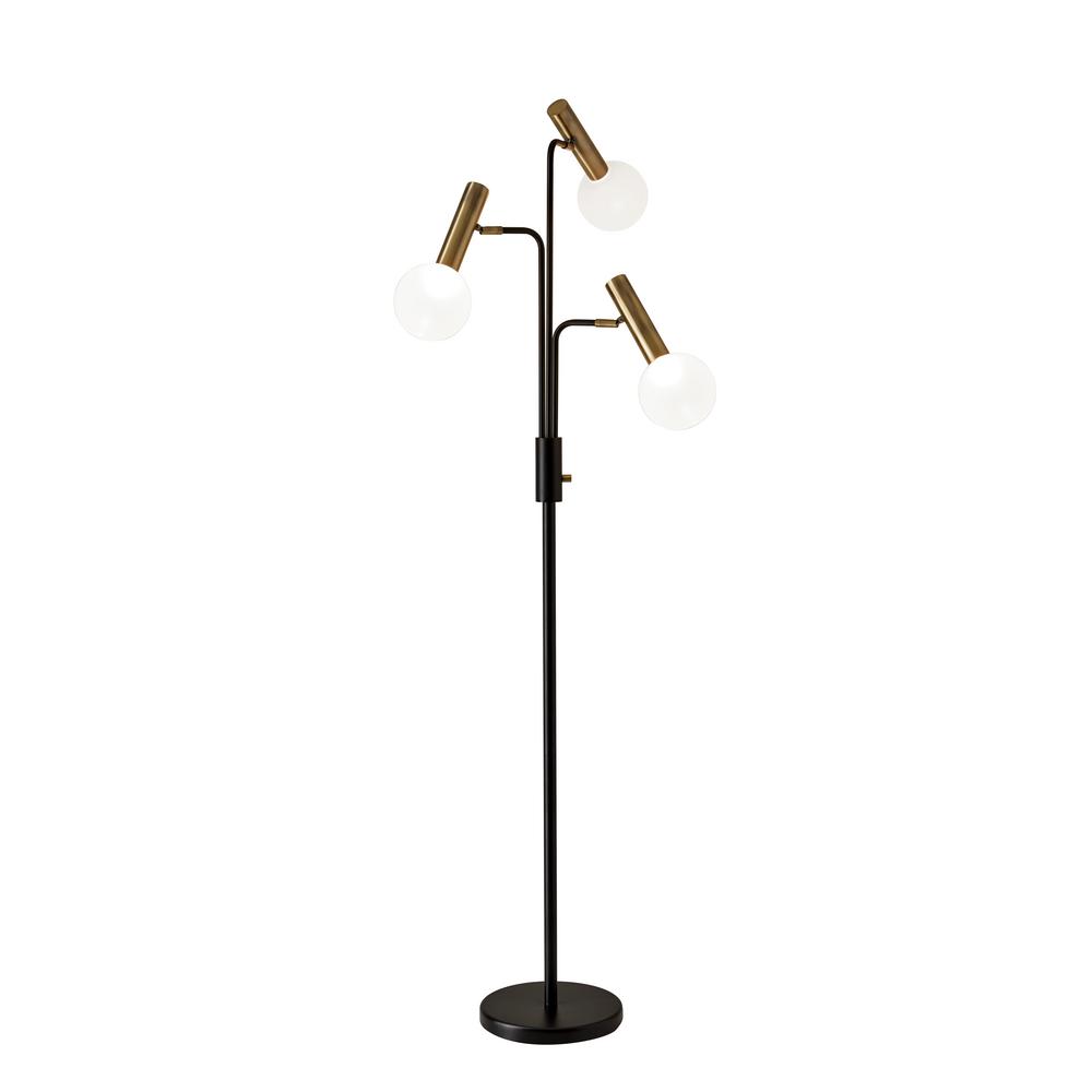Adesso Sinclair 70 In Integrated Led Black Floor Lamp 3765 01