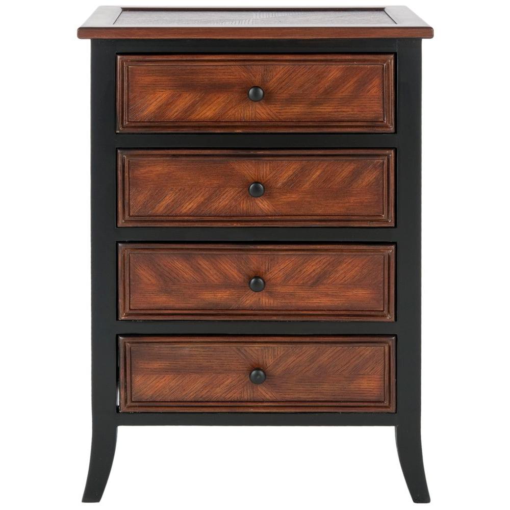 Safavieh Shannon Black and Brown Side TableAMH4034A The Home Depot