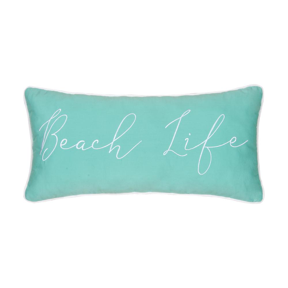 C F Home Seafoam Beach Life 12 In X 24 In Standard Throw Pillow