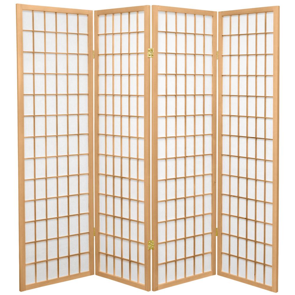 Oriental Furniture 3 ft. Natural 5Panel Room Divider WP36NAT5P The