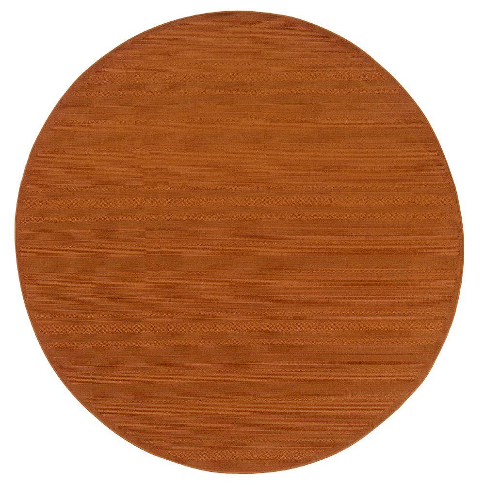 Oriental Weavers Nevis Promenade Terracotta 8 ft. x 8 ft. Round Area Rug342006 The Home Depot