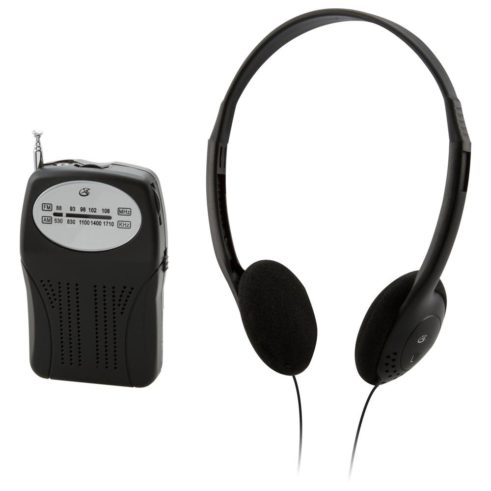 Walkman FM Stereo Headphone Radio – Portable Headset Radio Receiver – Digital Tuning – Black