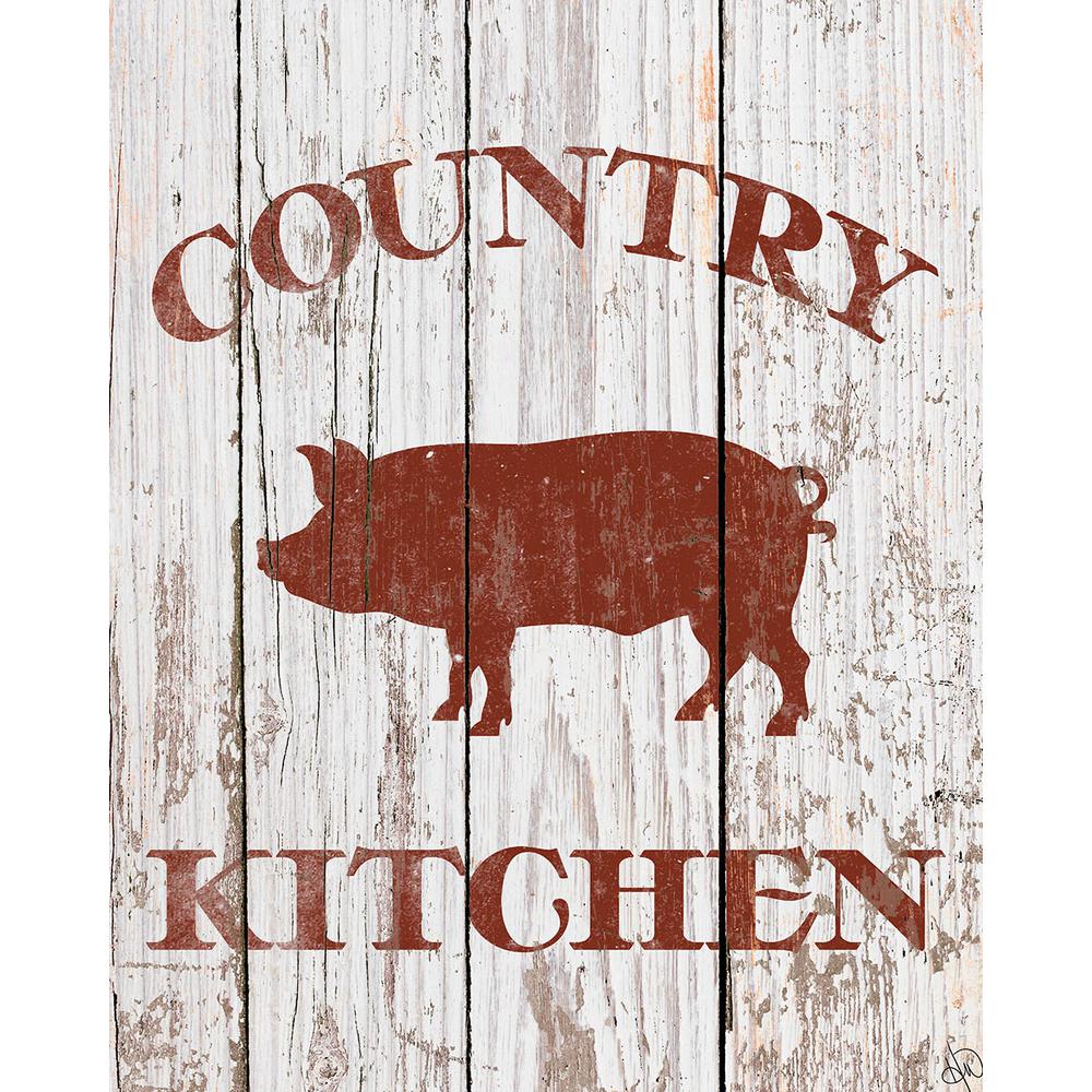 Creative Gallery 20 in x 24 in Country Kitchen  Pig on 