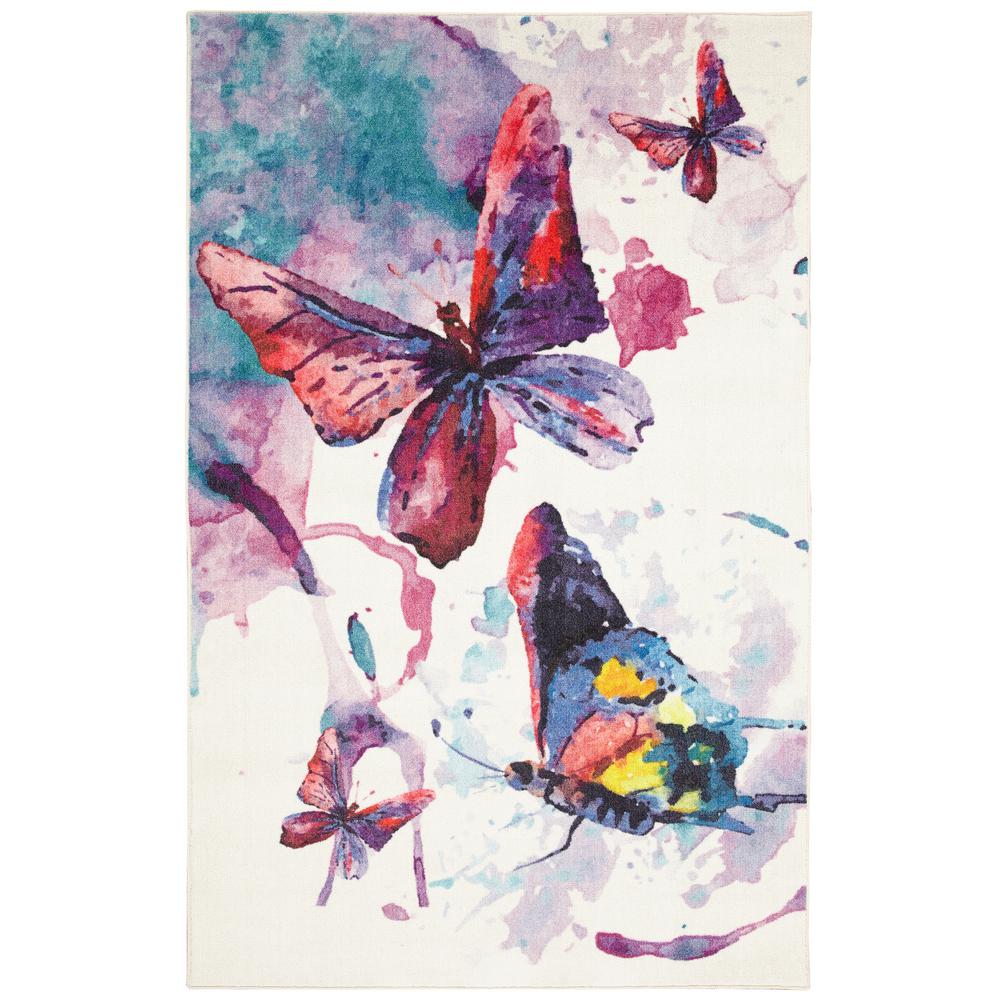 Watercolor Butterflies Area Rugs Living Room Bedroom Floor Carpet Kitchen Mat