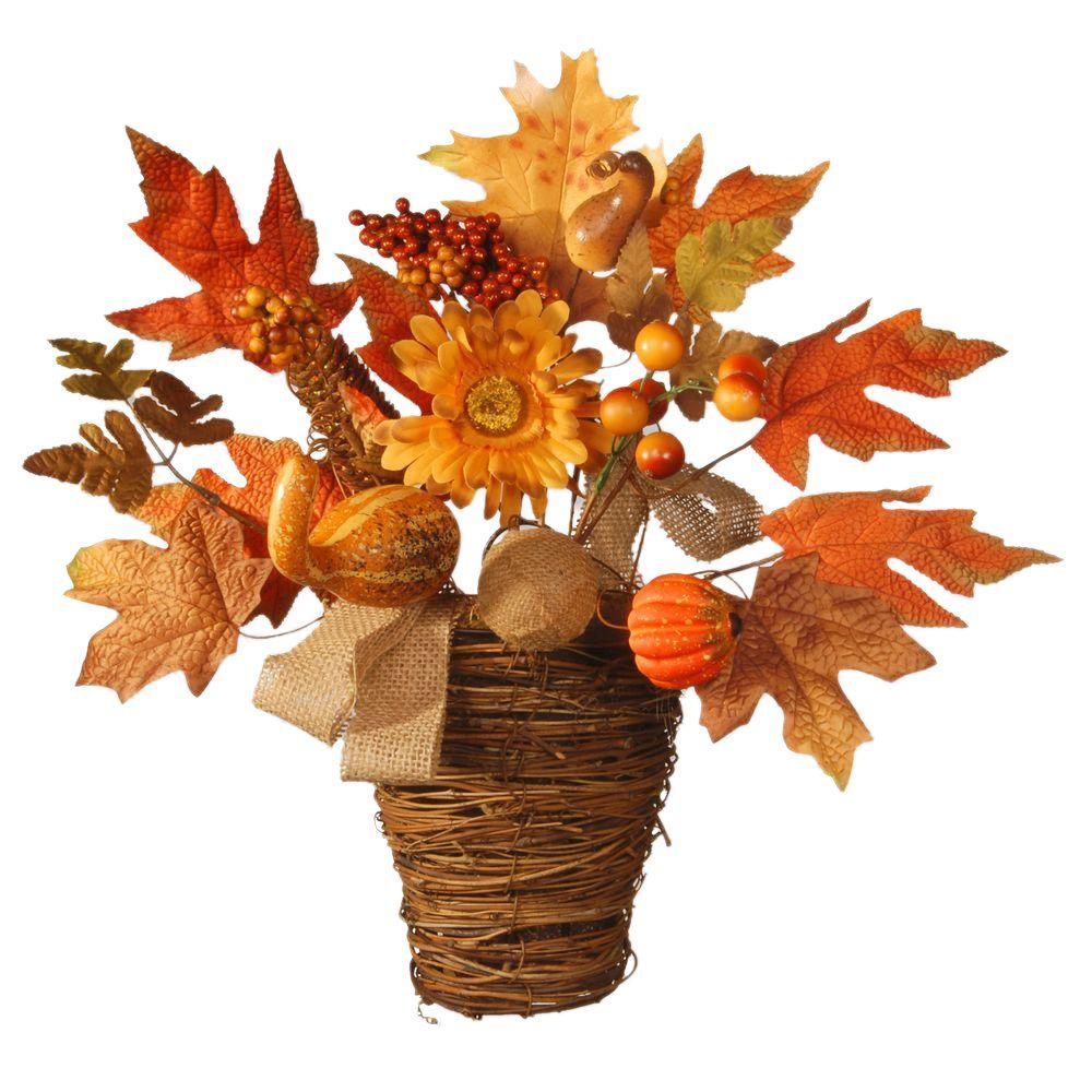 Fall Harvest Thanksgiving 2 Piece 3 Leaves Cluster Wall Hanging D/écor Set