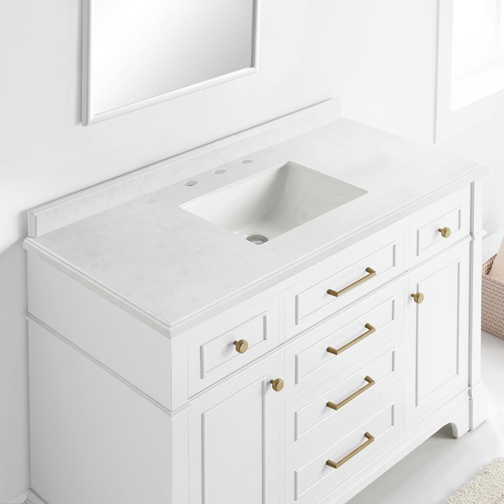 Home Decorators Collection Melpark 48, Bathroom Vanity Marble Top