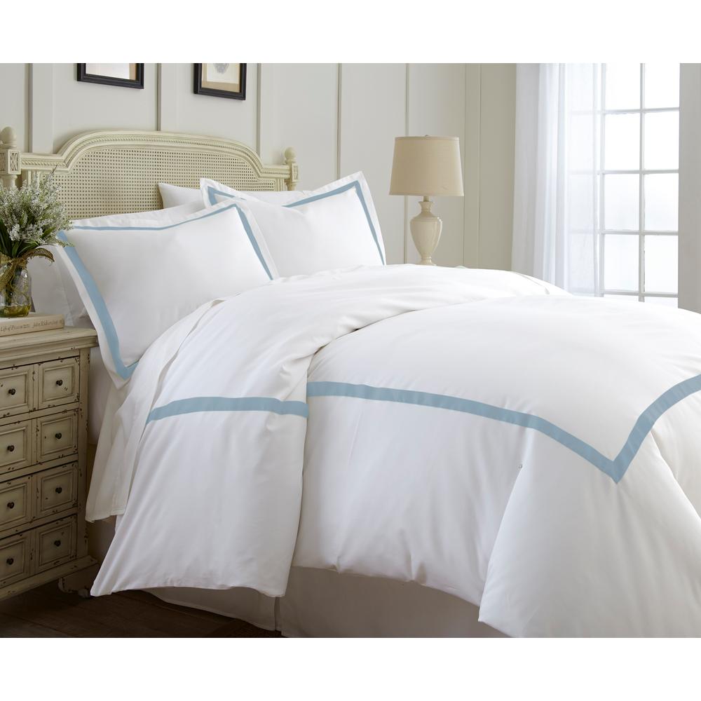 Amrapur Overseas 3 Piece Sterling Blue Queen Duvet Cover Set