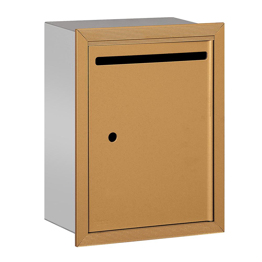 Salsbury Industries 2240 Series Brass Standard RecessedMounted USPS Letter Box2245BU The