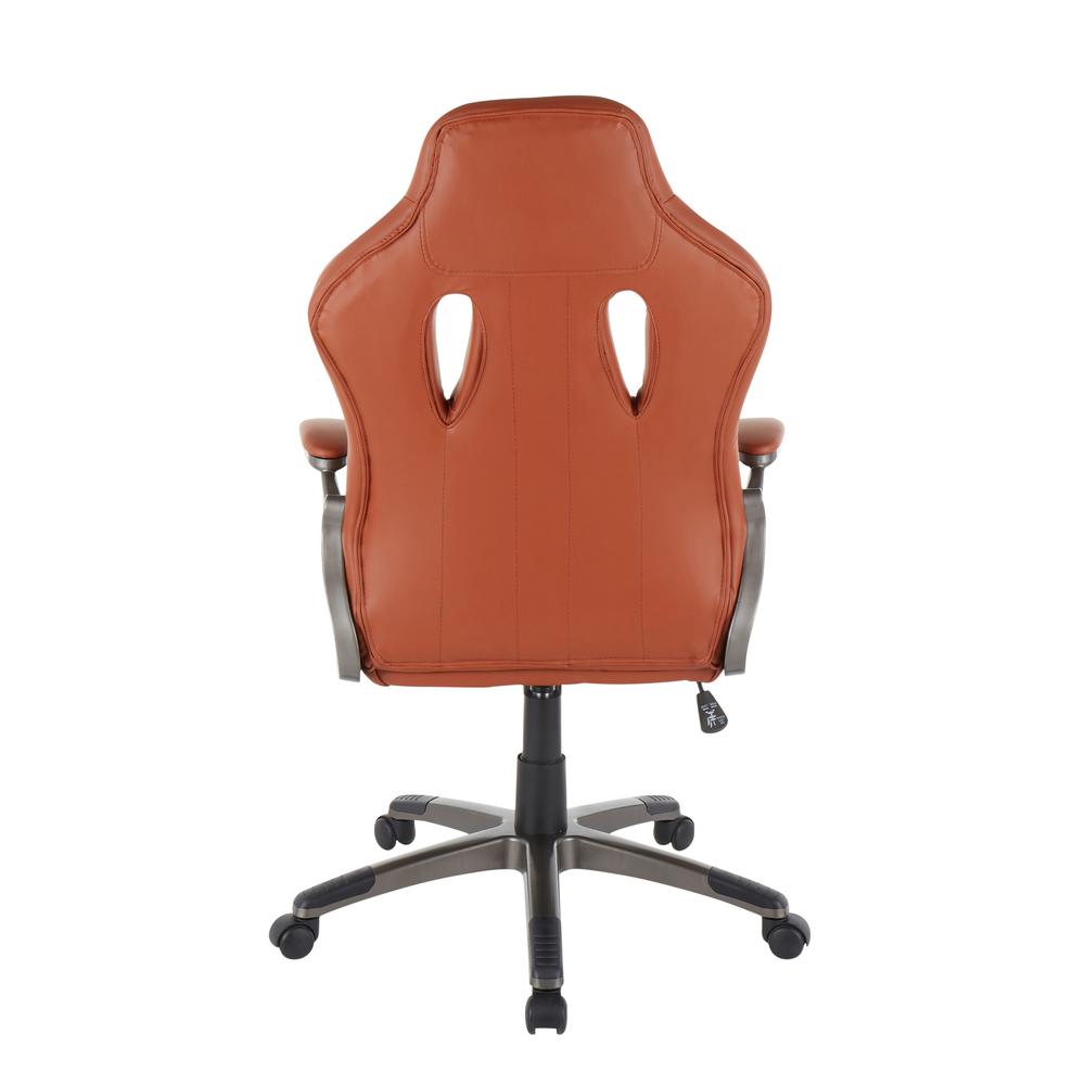 Lumisource Monza Contemporary Office Chair In Brown Faux Leather