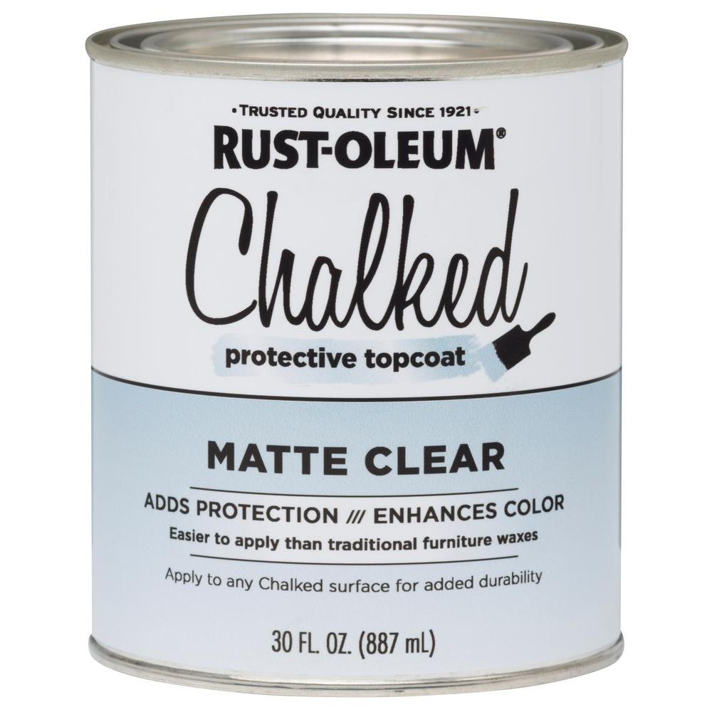 Rust-Oleum 30 oz. Ultra Matte Interior Chalked Topcoat, Clear ...