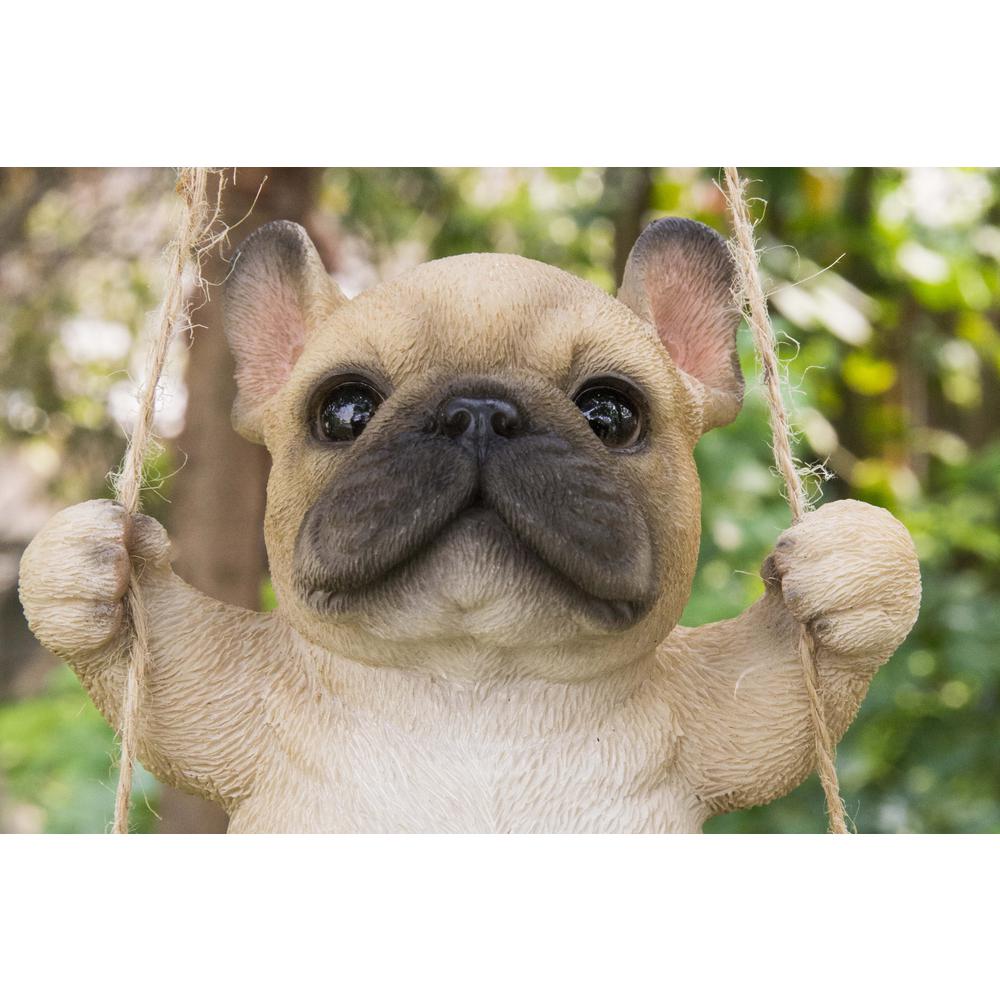 Hi Line Gift French Bulldog On Swing Statue 87704 K The Home Depot