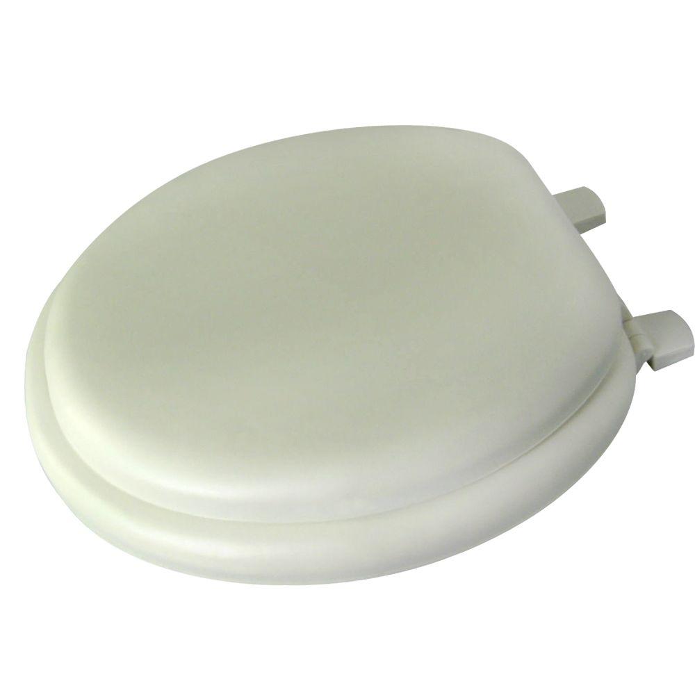 Glacier Bay Round Closed Front Toilet Seat In Bone 53016 The Home Glacier Bay Round Closed Front Toilet Seat In Bone