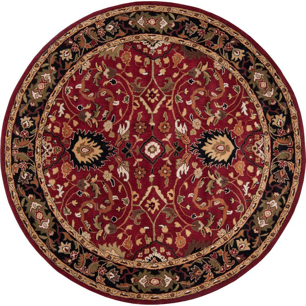 Home Decorators Collection Atlas Red 7 Ft 9 In Round Area Rug John Red 9 Ft In Round Area Rug