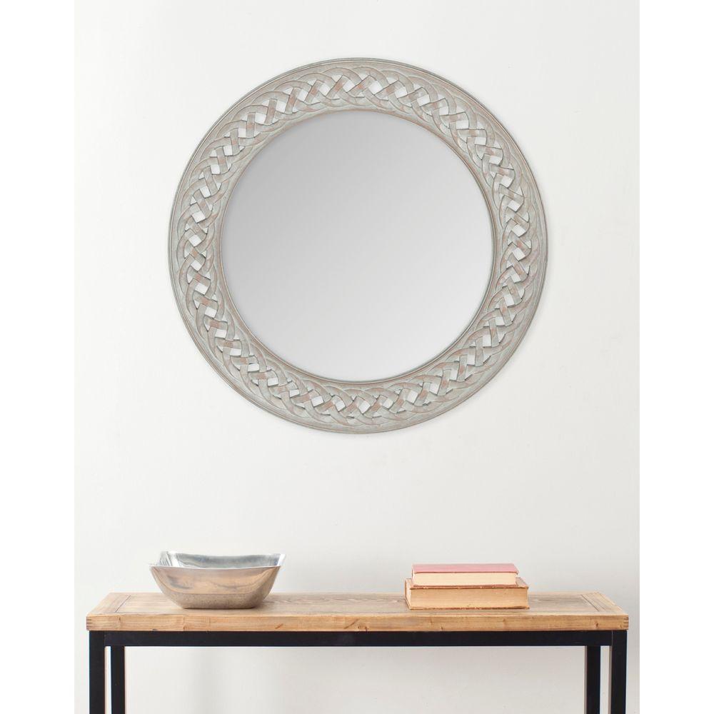 Braided Chain 24 In X Solid Wood Framed Mirror