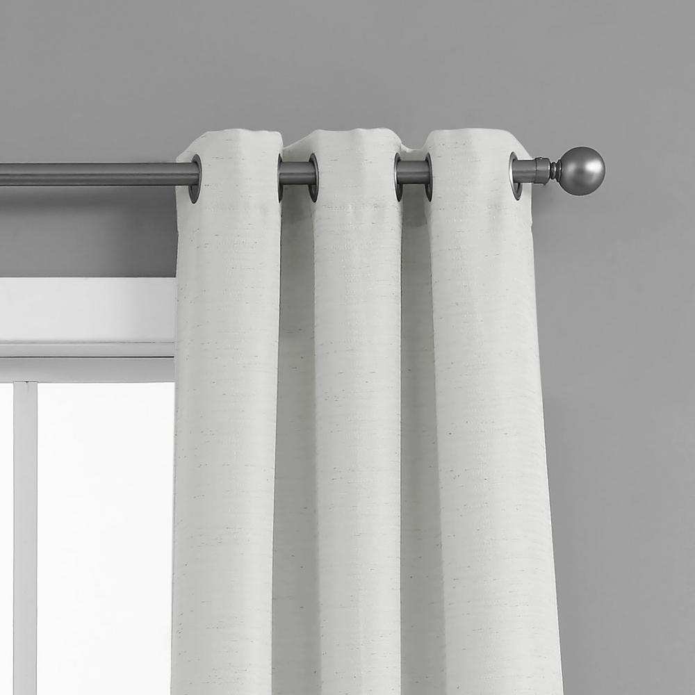 Tribeca Raw Faux Silk Grommet 76 In X 96 In Curtain Panel Pair