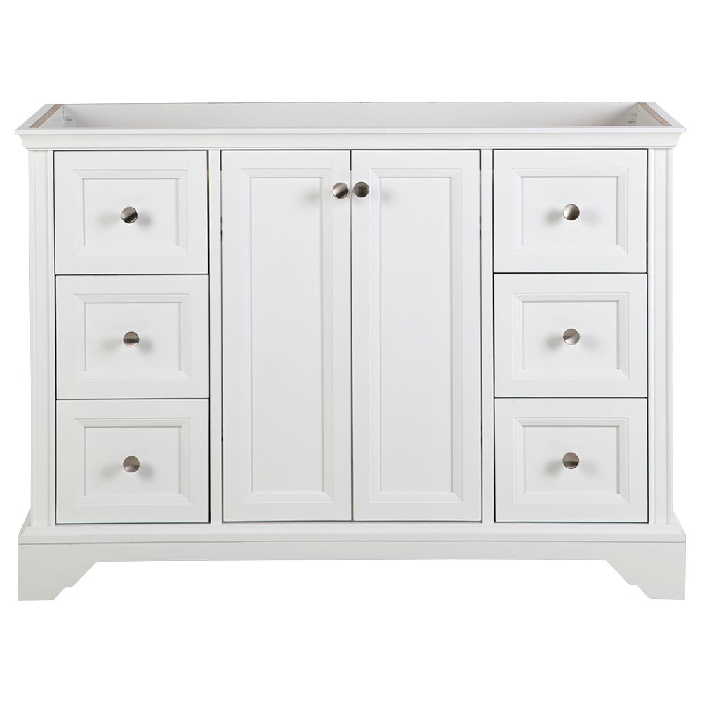 Home Decorators Collection Stratfield 48 in. W x 21.69 in. D x 34.25 in. H Bath Vanity Cabinet Only in White