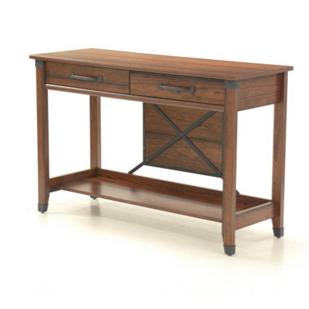 Sauder Carson Forge Washington Cherry Storage Console Table 414443 4 Sauder Carson Forge Washington Cherry Storage Console Table