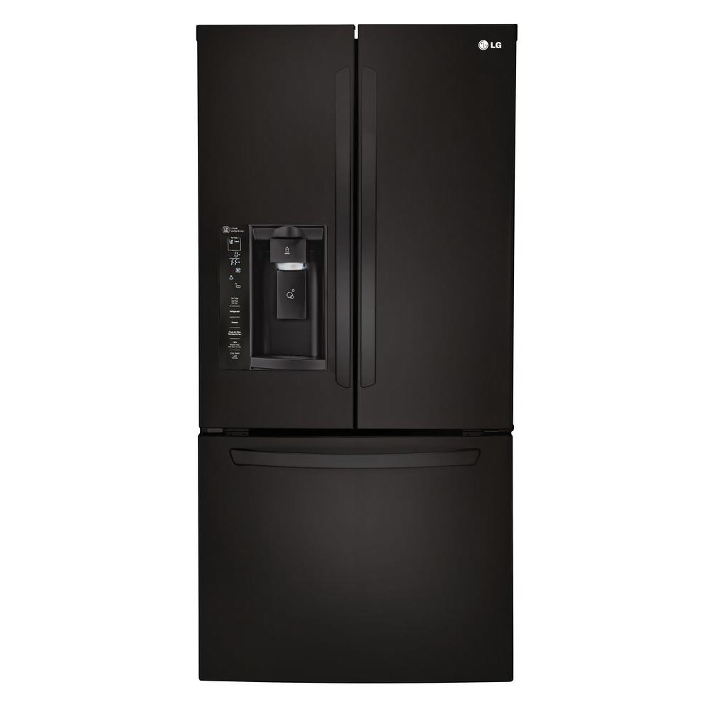 LG Electronics 24 cu. ft. French Door Refrigerator in Smooth Black