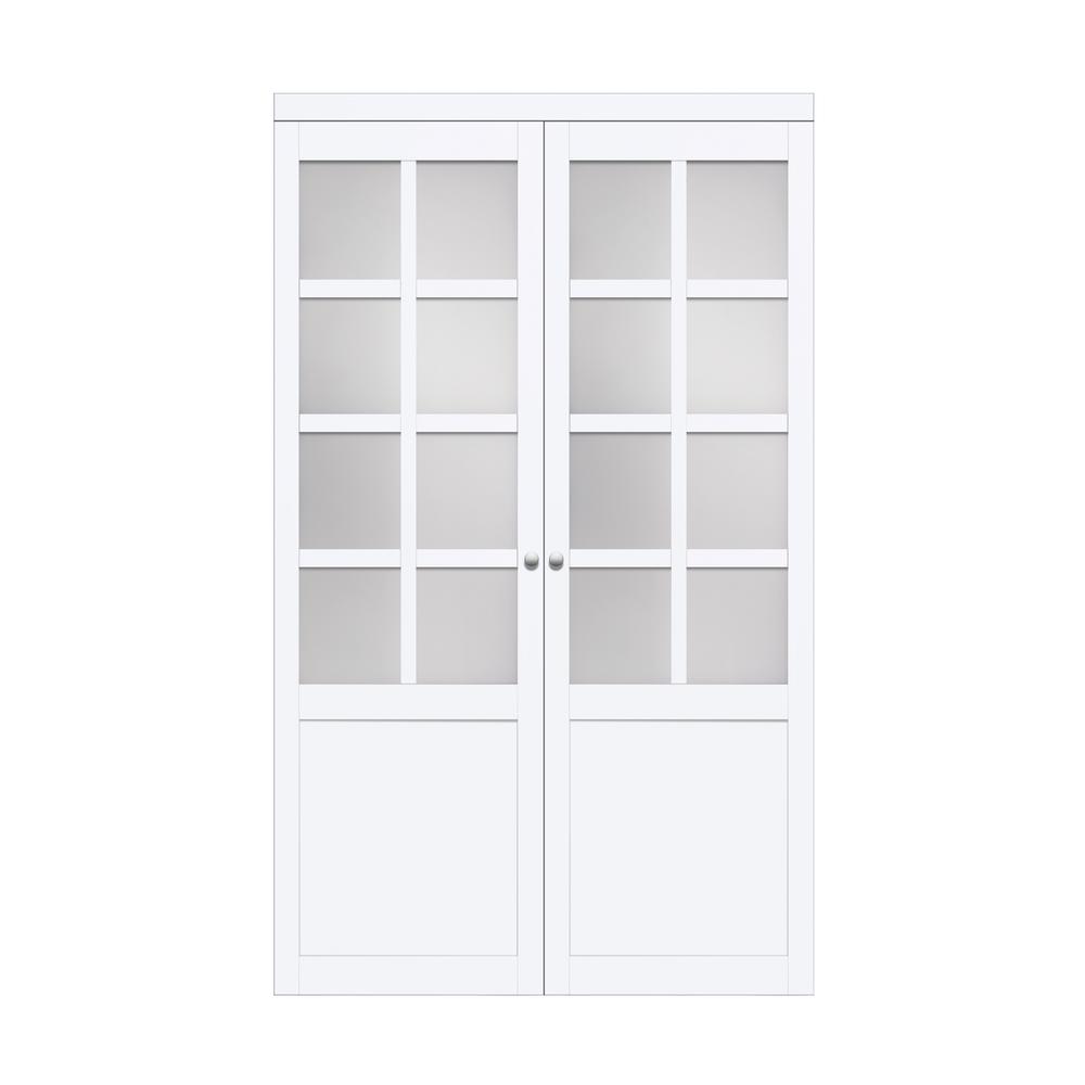 Truporte 72 In X 80 25 White 8 Lite Tempered Frosted Glass Mdf Interior Closet Bi Fold Door Pv3340pwfge072080 The Home Depot - Frosted Glass Bifold Doors Truporte 72 In X 80 25 White 8 Lite Tempered Frosted Glass Mdf Interior Closet Bi Fold Door Pv3340pwfge072080 The Home Depot - Frosted Glass Bifold Doors