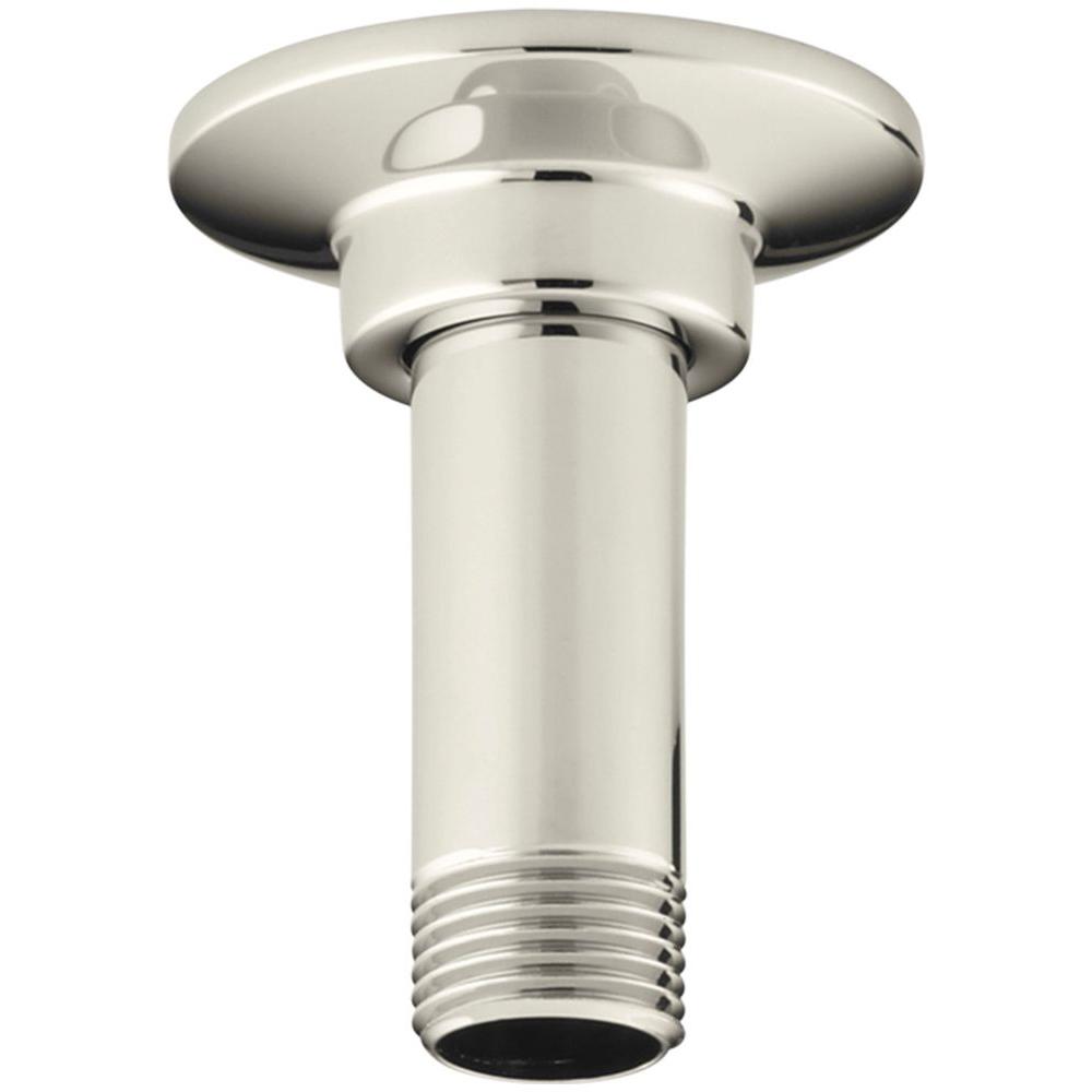 KOHLER MasterShower 3 in. Straight CeilingMount Shower Arm and Flange, Vibrant Polished Nickel