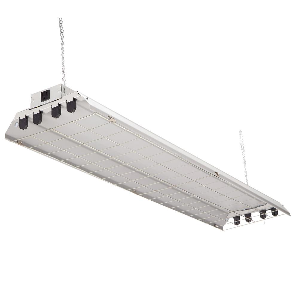 Stainless Steel Strip Lights Commercial Lighting The Home Depot 4 Light Grey Fluorescent Heavy Duty