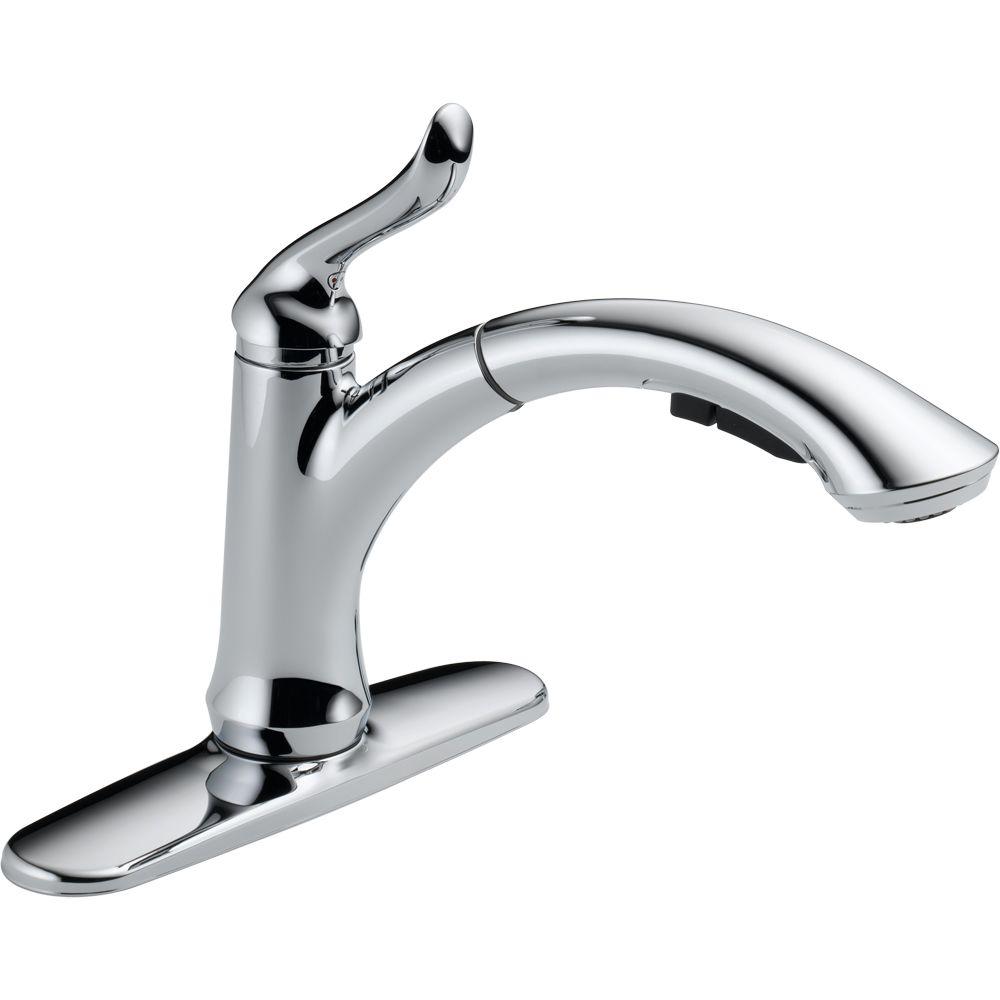 Linden single-handle pull-out spray kitchen faucet